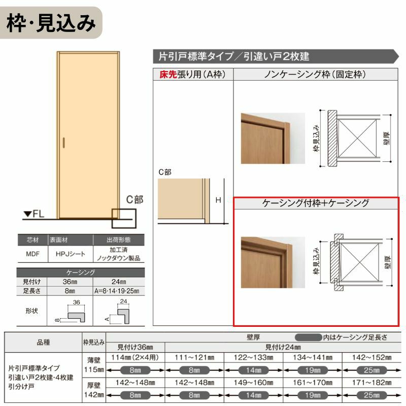オーダーサイズ リクシル ラシッサＳ 可動間仕切り 上吊方式 引違い戸2枚建 ASMHH-LGM ケーシング付枠 W1092～1992㎜×Ｈ1750～2425㎜ 7枚目