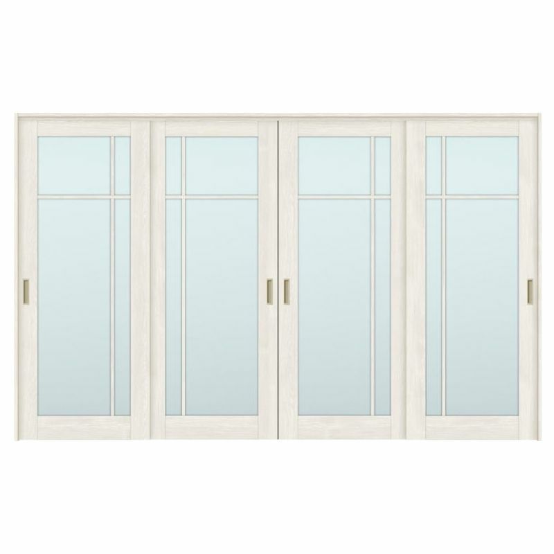 オーダーサイズ リクシル ラシッサＳ 可動間仕切り 上吊方式 引違い戸4枚建 ASMHF-LGK ノンケーシング枠 W2149～3949㎜×Ｈ1750～2425㎜