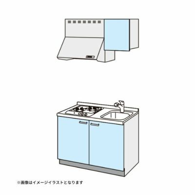 コンパクトキッチン ティオ Tio LixiL 壁付I型 ベーシック W1200mm 間口120cm(グリルなし2口コンロ用) グループ2 リクシル システムキッチン 流し台