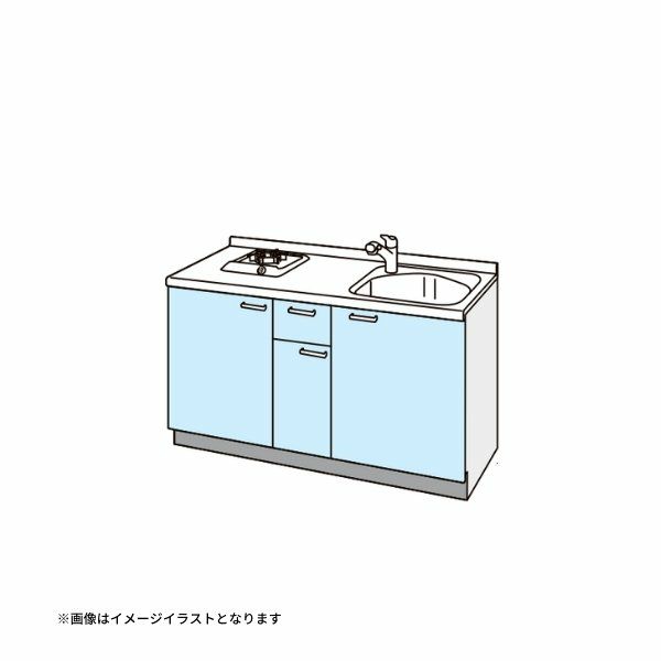 コンパクトキッチン ティオ Tio LixiL 壁付I型 ベーシック W1500mm 間口150cm(グリルなし1口コンロ用) グループ1 リクシル  システムキッチン フロアユニットのみ | リフォームおたすけDIY