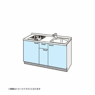 コンパクトキッチン ティオ Tio LixiL 壁付I型 ベーシック W1500mm 間口150cm(グリルなし2口コンロ用) グループ1 リクシル システムキッチン フロアユニットのみ