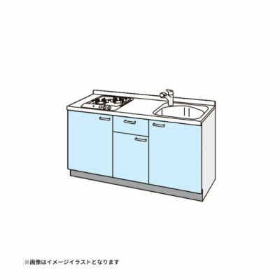 コンパクトキッチン ティオ Tio LixiL 壁付I型 ベーシック W1650mm 間口165cm(グリルなし2口コンロ用) グループ1 リクシル システムキッチン フロアユニットのみ