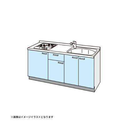 コンパクトキッチン ティオ Tio LixiL 壁付I型 ベーシック W1800mm 間口180cm(グリルなし2口コンロ用) グループ1 リクシル システムキッチン フロアユニットのみ