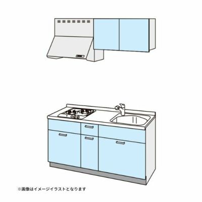 コンパクトキッチン ティオ Tio LixiL 壁付I型 トレーボード W1650mm 間口165cm(グリルなし2口コンロ用) グループ1 リクシル システムキッチン 流し台