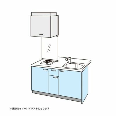 コンパクトキッチン ティオ Tio LixiL ペニンシュラI型 ベーシック W1524mm 間口152.4cm 奥行97cm(グリルなし1口コンロ用) グループ1 リクシル システムキッチン