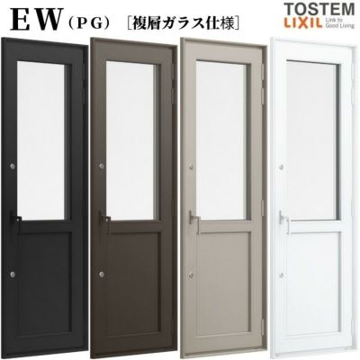 勝手口ドア 中桟パネル 06022 EW (PG) W640×H2270mm 樹脂サッシ