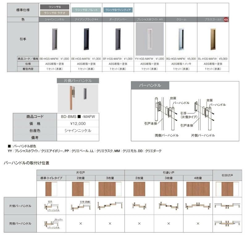 【オーダーサイズ 】リクシル ラシッサD ヴィンティア 可動間仕切り 片引戸 2枚建 AVMKD-LAA ケーシング付枠 Ｗ1604～2954mm×Ｈ1750～2425mm 6枚目