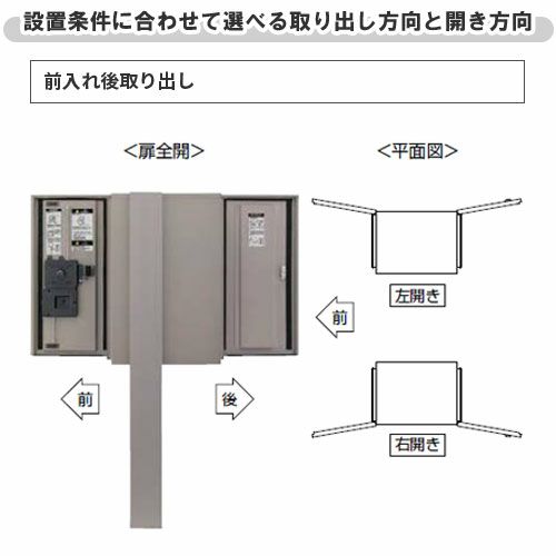 宅配ボックス リクシル 宅配ボックスKL ポール建てタイプ 前入れ前取り出し 本体301×590×420mm 戸建て住宅用 ポスト LIXIL リフォーム 4枚目