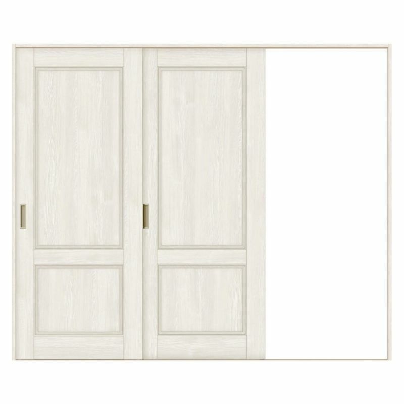 室内引戸 片引き戸 2枚建 Vレール方式 ラシッサS パネルタイプ LAY ノンケーシング枠 2420 W2432×H2023mm リクシル トステム 片引戸 ドア LIXIL/TOSTEM リビング建材 室内建具 戸 扉 ドア リフォーム DIY