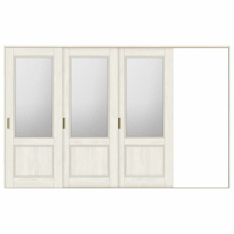 室内引戸 片引き戸 3枚建 Vレール方式 ラシッサS ガラスタイプ LGY ノンケーシング枠 3220 W3220×H2023mm リクシル 片引戸 ドア LIXIL/TOSTEM リビング建材 室内建具 戸 扉 ドア リフォーム DIY