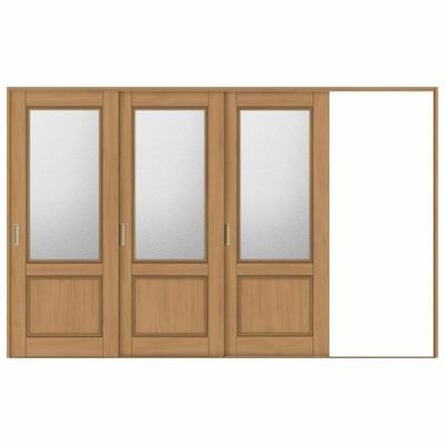 室内引戸 片引き戸 3枚建 Vレール方式 ラシッサS ガラスタイプ LGY ケーシング付枠 3220 W3220×H2023mm リクシル 片引戸 ドア LIXIL/TOSTEM リビング建材 室内建具 戸 扉 ドア リフォーム DIY