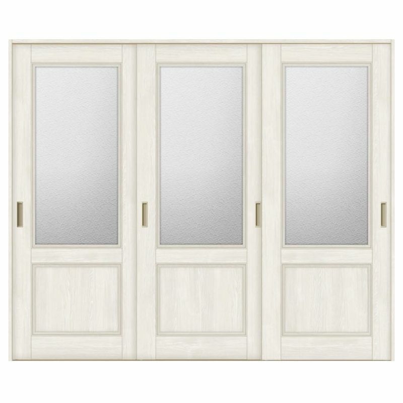 室内引戸 引き違い戸 3枚建 Vレール方式 ラシッサS ガラスタイプ LGY ノンケーシング枠 2420 W2432×H2023mm リクシル トステム 引違い戸  ドア 引き戸 LIXIL/TOSTEM リビング建材 室内建具 戸 扉 ドア リフォーム DIY