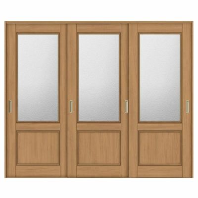 室内引戸 引き違い戸 3枚建 Vレール方式 ラシッサS ガラスタイプ LGY ケーシング付枠 2420 W2432×H2023mm リクシル トステム 引違い戸  ドア 引き戸 LIXIL/TOSTEM リビング建材 室内建具 戸 扉 ドア リフォーム DIY