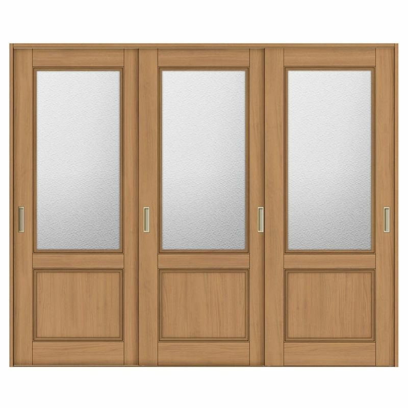 室内引戸 引き違い戸 3枚建 Vレール方式 ラシッサS ガラスタイプ LGY ケーシング付枠 2420 W2432×H2023mm リクシル トステム 引違い戸  ドア 引き戸 LIXIL/TOSTEM リビング建材 室内建具 戸 扉 ドア リフォーム DIY