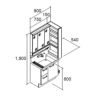 ピアラ 洗面台本体 AR3H-755SY/■H ミラーキャビネット MAR3-753KXJU トールキャビネット AR3S-155S/■ セット 間口900mm LIXIL リクシル INAX イナックス 3枚目