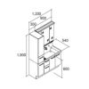 ピアラ 洗面台本体 AR3H-905SY/■H ミラーキャビネット MAR3-903TXJU トールキャビネット AR1S-305DL/■ セット 間口1200mm LIXIL リクシル INAX イナックス 3枚目