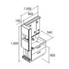 ピアラ 洗面台本体 AR3FH-905SY/■H ミラーキャビネット MAR3-903TXJU トールキャビネット AR3S-155S/■ セット 間口1050mm LIXIL リクシル INAX イナックス 3枚目
