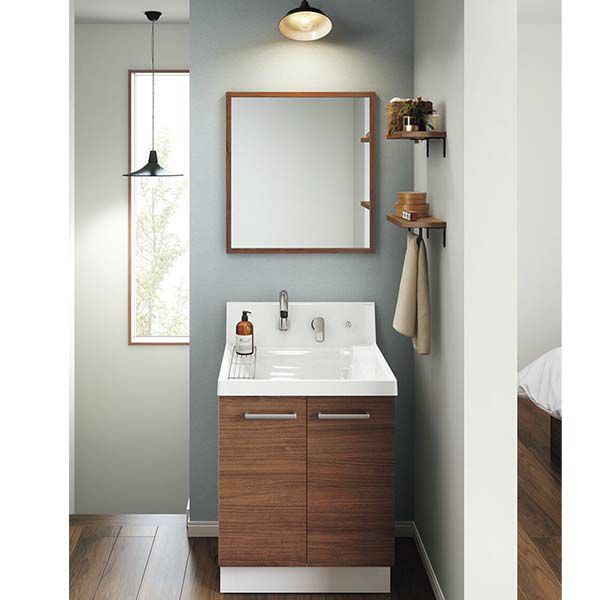 ピアラ 洗面台本体 AR3N-605SY/■H ミラーキャビネット MNS-601K-P/■ セット 間口600mm LIXIL リクシル INAX イナックス 洗面化粧台 リフォーム DIY