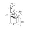 ピアラ 洗面台本体 AR3N-605SY/■H ミラーキャビネット MNS-601K-P/■ セット 間口600mm LIXIL リクシル INAX イナックス 洗面化粧台 リフォーム DIY 3枚目