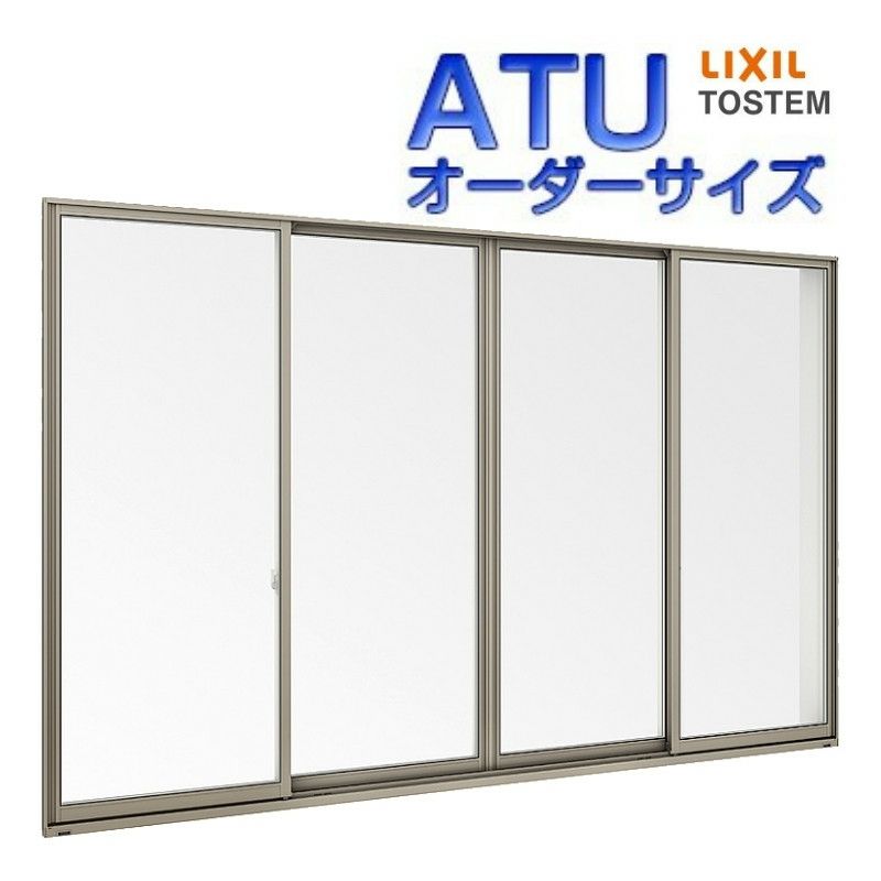 引き違い窓 4枚建 ATU 特注寸法 W3001～3500×H235～370mm 内付型