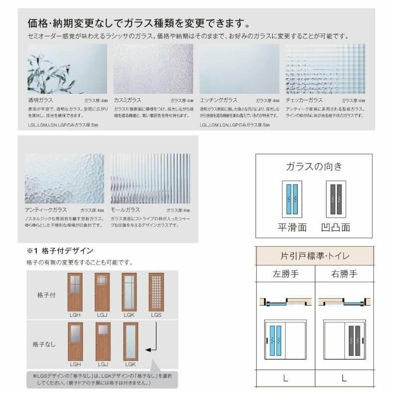 【オーダーサイズ 】リクシル ラシッサD ヴィンティア Ｖレール方式 片引戸 標準タイプ AVKH-LGY ケーシング付枠 Ｗ1188～1992mm×Ｈ1728～2425mm 12枚目