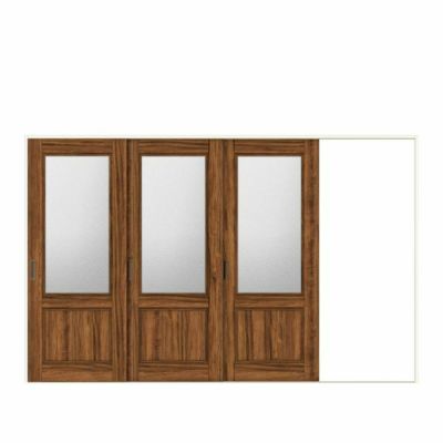 【オーダーサイズ 】リクシル ラシッサD ヴィンティア Ｖレール方式 片引戸 3枚建 AVKT-LGY ノンケーシング枠 Ｗ2308～3916mm×Ｈ1728～2425mm