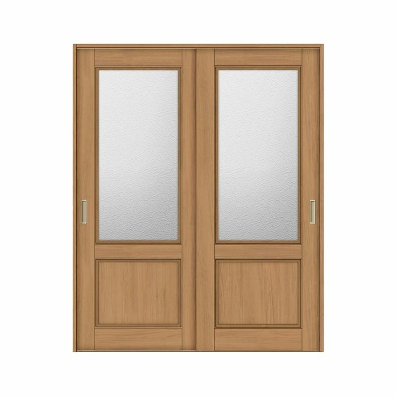 オーダーサイズ リクシル ラシッサＳ 室内引戸 Vレール方式 引違い戸2枚建 ASHH-LGY ケーシング付枠 W1188～1992mm×Ｈ1728～2425mm