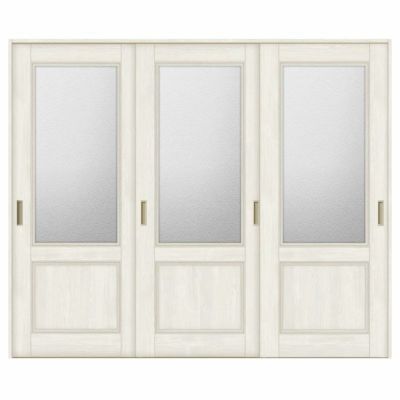 オーダーサイズ リクシル ラシッサＳ 室内引戸 Vレール方式 引違い戸3枚建 ASHT-LGY ノンケーシング枠 W1748～2954mm×Ｈ1728～2425mm