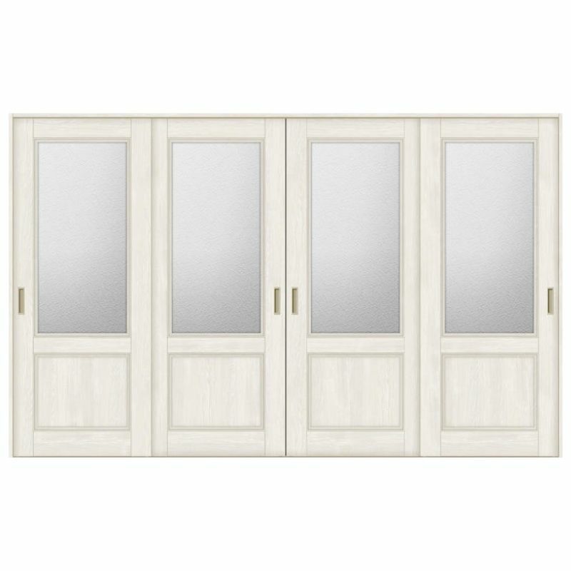 オーダーサイズ リクシル ラシッサＳ 室内引戸 Vレール方式 引違い戸4枚建 ASHF-LGY ノンケーシング枠 W2341～3949mm×Ｈ1728～2425mm