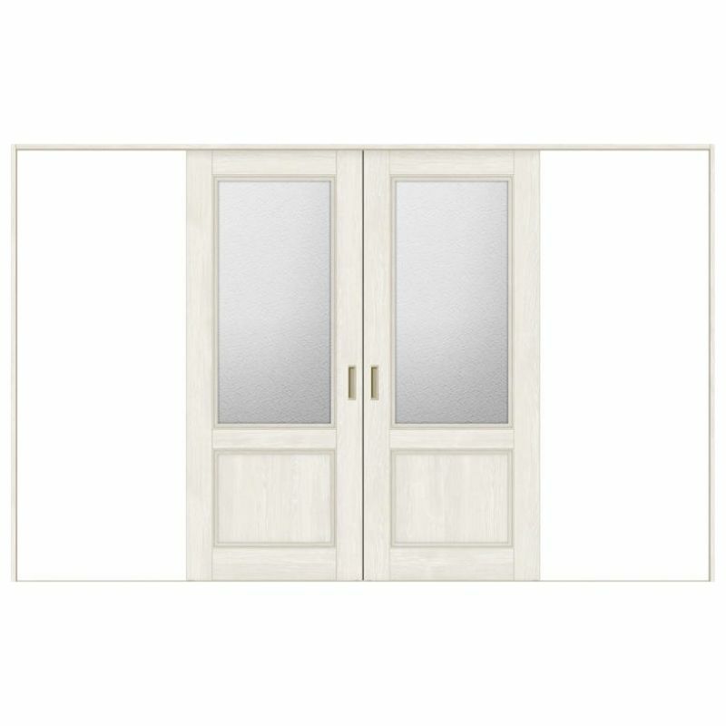 オーダーサイズ リクシル ラシッサＳ 室内引戸 Vレール方式 引分け戸 ASWH-LGY ノンケーシング枠 W2341～3949mm×Ｈ1728～2425mm