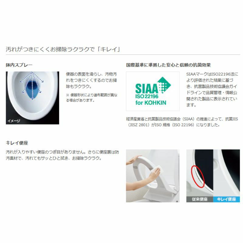 温水洗浄便座 CW-KA31QAシャワートイレ KAシリーズ密結式便器用フルオートリモコン式 INAX イナックス LIXIL リクシル 便座 本体 交換 6枚目