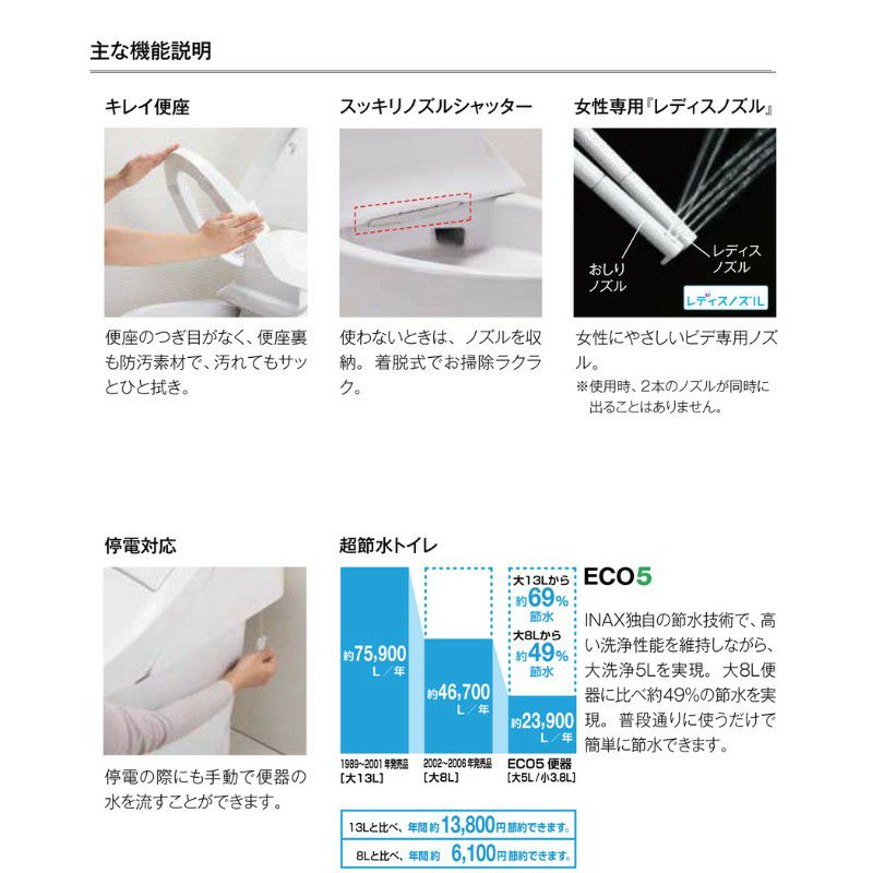 プレアスLSタイプ 床排水 グレードCL6A シャワートイレ 便器 プレアスLSタイプ 床排水 グレードCL6A シャワートイレ 便器