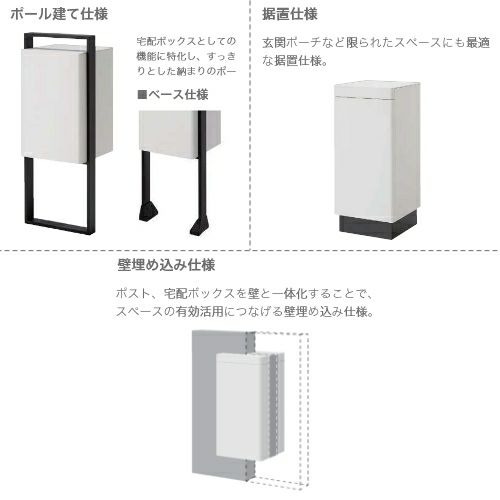 宅配ボックス リクシル スマート宅配ポストTA 壁埋め込み仕様 戸建て住宅用 ポスト 本体410×810×404mm おしゃれ 屋外 LIXIL  リフォーム ホームユニット無 | リフォームおたすけDIY