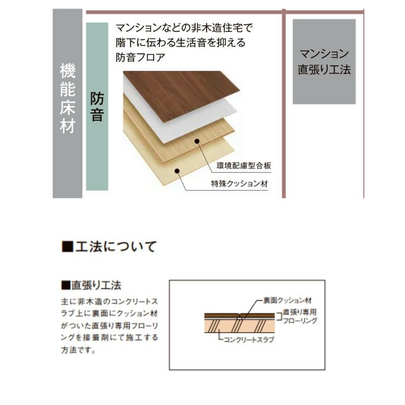 フローリング材 ラシッサ Dフロア直張り防音床 DB-45 □-DB4501-MAFF 特殊シート張り合板・特殊クッション材 1ケース24枚入り  LIXIL/リクシル | リフォームおたすけDIY