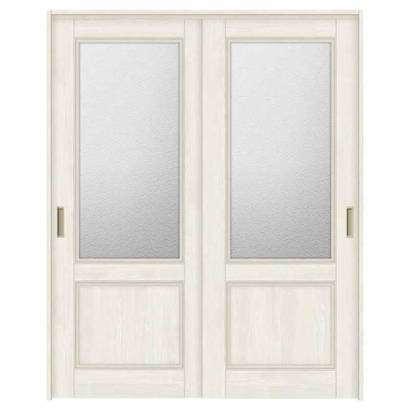 オーダーサイズ リクシル ラシッサＳ 室内引戸 上吊方式 引違い戸2枚建 ASUH-LGY ノンケーシング枠 W1092～1992mm×Ｈ1750～2425mm