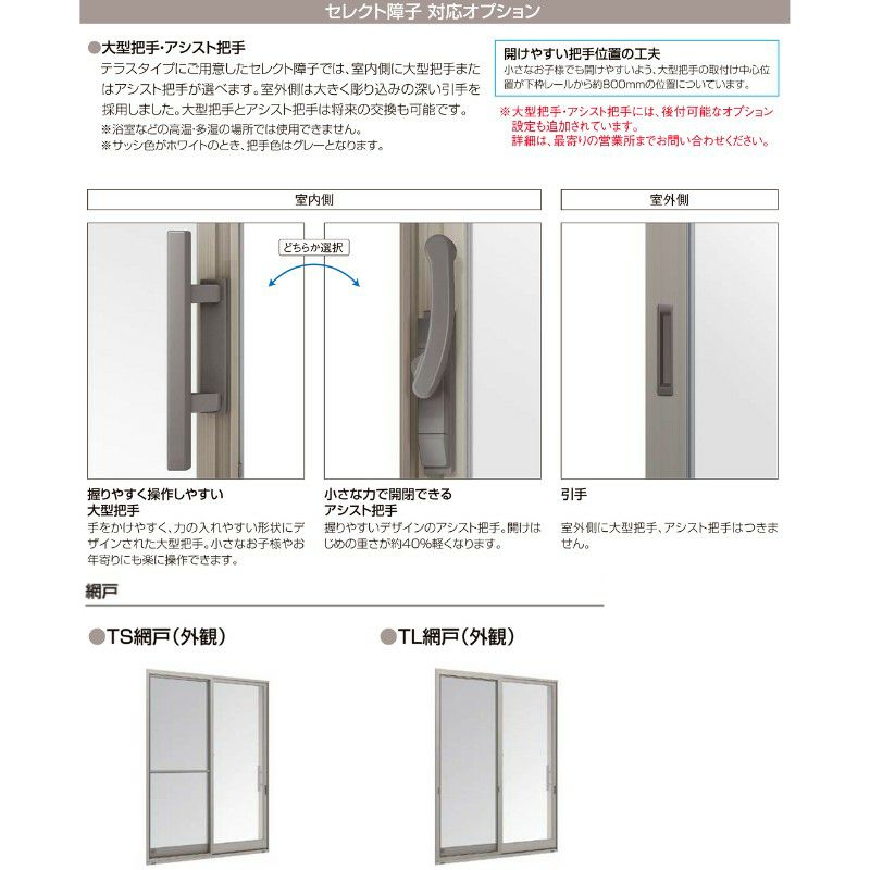 雨戸付引違い窓 半外付 27818-2 セレクトサッシＰＧ W2820×H1830 mm LIXIL テラス 2枚建 雨戸3枚 アルミサッシ アルミ窓 雨戸付 引違い ガラス リフォーム DIY 6枚目