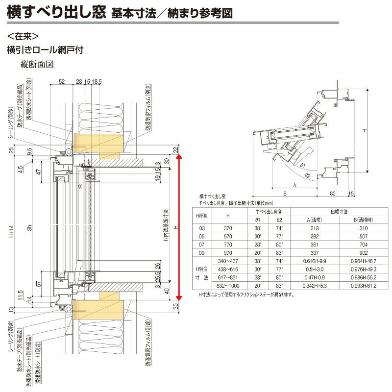 横すべり出し窓 半外付 07405 セレクトサッシSG W780×H570 mm 横すべり出し窓 半外付 07405 セレクトサッシSG W780×H570 mm
