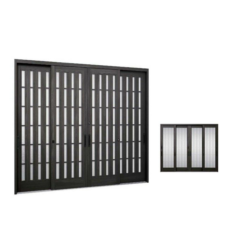 玄関引き戸JS 14P型 W260/351×H22 玄関引戸 4枚建 ランマなし LIXIL リクシル TOSTEM トステム 断熱 和風 玄関 ドア 引き戸 おしゃれ 交換 リフォーム DIY