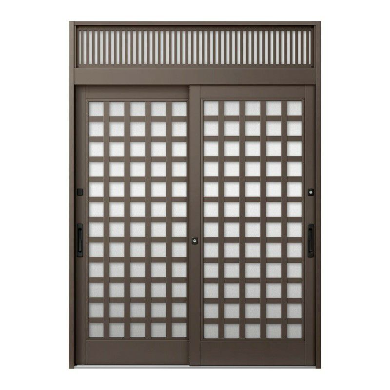 玄関引き戸JS 25P型 W164/169/187×H23 玄関引戸 2枚建 ランマ付 LIXIL リクシル TOSTEM トステム 断熱 和風 玄関 ドア 引き戸 おしゃれ 交換 リフォーム DIY