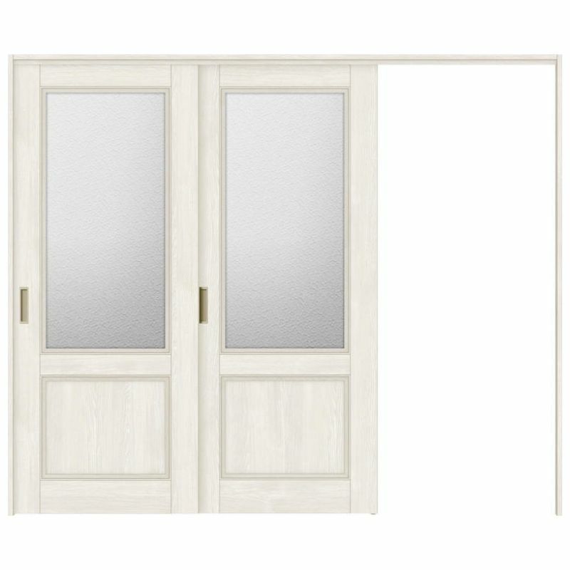 可動間仕切り 片引き戸 2枚建 引戸上吊方式 ラシッサS ガラスタイプ LGY ノンケーシング枠 2420/2423 リクシル トステム 室内引き戸 引戸 リフォーム DIY