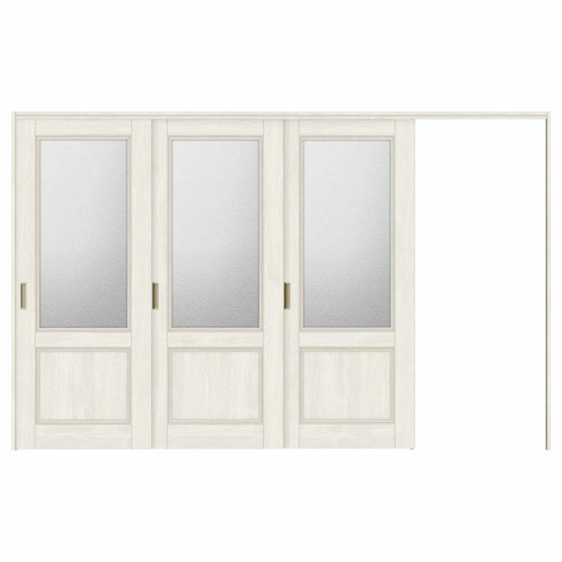 可動間仕切り 片引き戸 3枚建 引戸上吊方式 ラシッサS ガラスタイプ LGY ノンケーシング枠 3220/3223 リクシル トステム 室内引き戸 引戸 リフォーム DIY