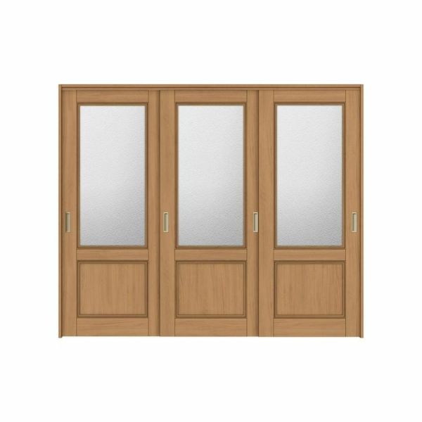 可動間仕切り 引き違い戸 3枚建 引戸上吊方式 ラシッサS ガラスタイプ LGY ケーシング付枠 2420/2423 リクシル トステム 室内引戸 引違い戸 リフォーム DIY