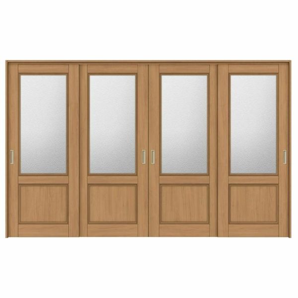 可動間仕切り 引き違い戸 4枚建 引戸上吊方式 ラシッサS ガラスタイプ LGY ケーシング付枠 3220/3223 リクシル トステム 室内引戸 引違い戸 リフォーム DIY