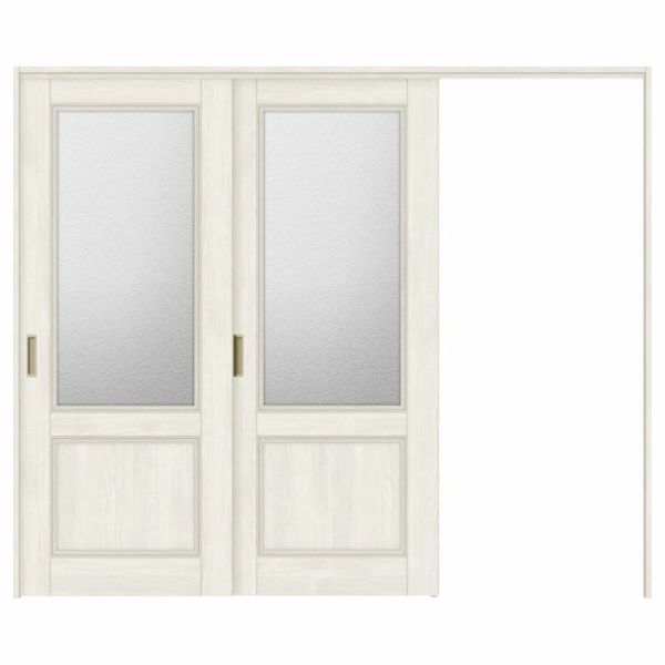 オーダーサイズ リクシル ラシッサＳ 可動間仕切り 引戸上吊方式 片引戸2枚建 ASMKD-LGY ノンケーシング枠 W1604～2954mm×Ｈ1750～2425mm