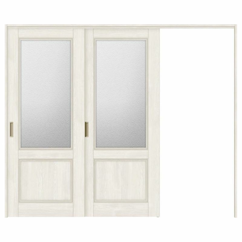 オーダーサイズ リクシル ラシッサＳ 可動間仕切り 引戸上吊方式 片引戸2枚建 ASMKD-LGY ノンケーシング枠 W1604～2954mm×Ｈ1750～2425mm