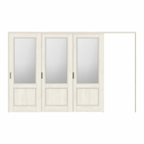 オーダーサイズ リクシル ラシッサＳ 可動間仕切り 引戸上吊方式 片引戸3枚建 ASMKT-LGY ケーシング付枠 W2116～3916mm×Ｈ1750～2425mm