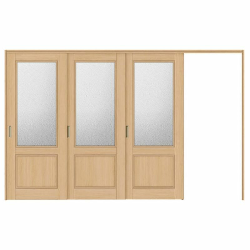 オーダーサイズ リクシル ラシッサＳ 可動間仕切り 引戸上吊方式 片引戸3枚建 ASMKT-LGY ケーシング付枠 W2116～3916mm×Ｈ1750～2425mm