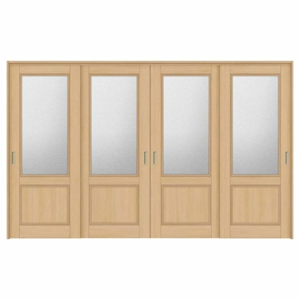 オーダーサイズ リクシル ラシッサＳ 可動間仕切り 上吊方式 引違い戸4枚建 ASMHF-LGY ケーシング付枠 W2149～3949mm×Ｈ1750～2425mm