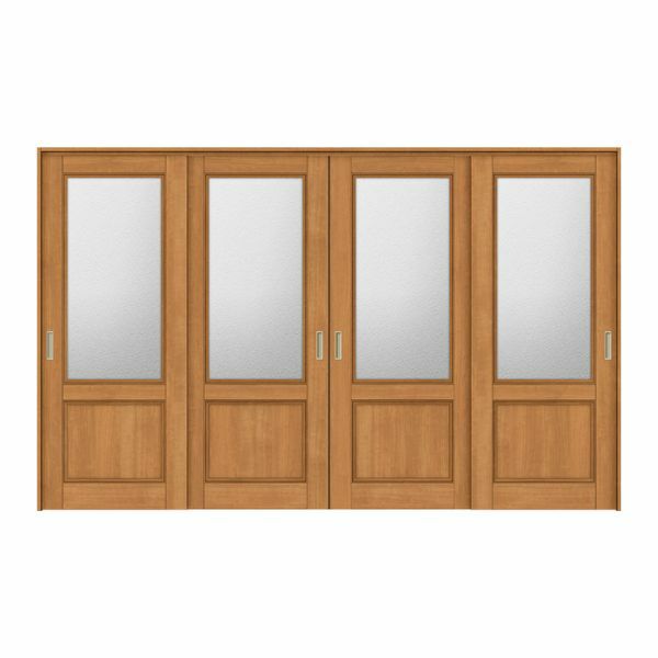 オーダーサイズ リクシル ラシッサＳ 可動間仕切り 上吊方式 引違い戸4枚建 ASMHF-LGY ケーシング付枠 W2149～3949mm×Ｈ1750～2425mm