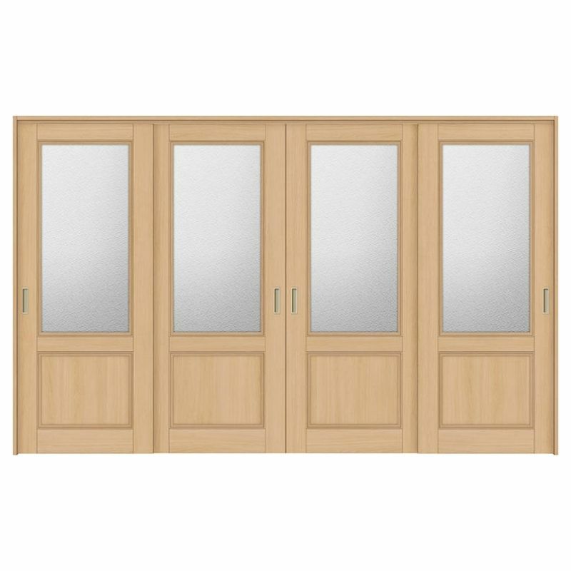 オーダーサイズ リクシル ラシッサＳ 可動間仕切り 上吊方式 引違い戸4枚建 ASMHF-LGY ケーシング付枠 W2149～3949mm×Ｈ1750～2425mm